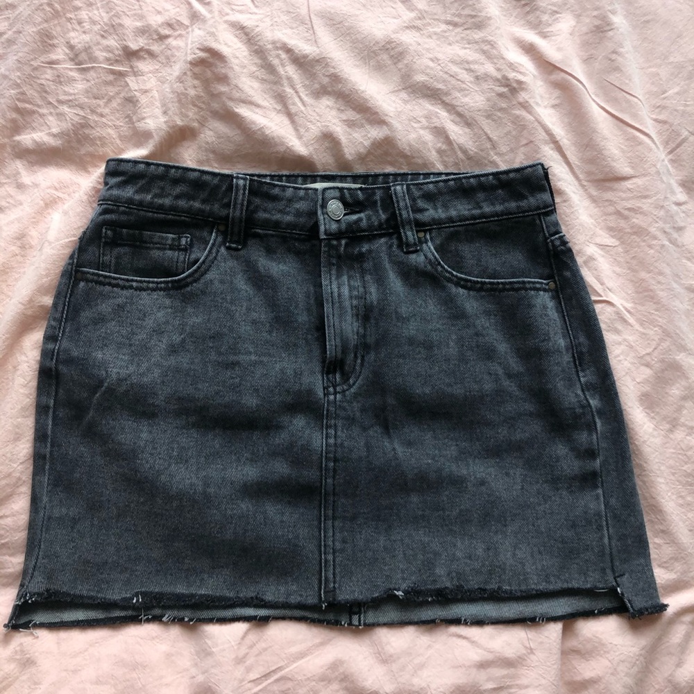 Black jean skirt